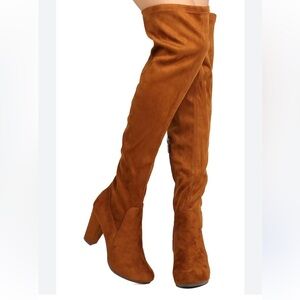 BALBINA Women's Tan Over-the-Knee Boots SIZE 8